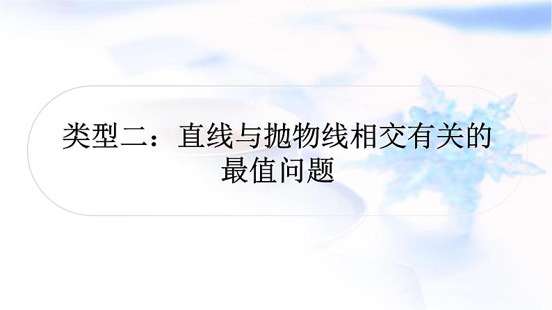 中考数学复习重难点突破九二次函数的图象与性质综合题类型二直线与抛物线相交有关的最值问题教学课件第1页