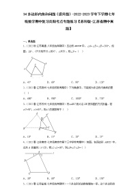 34多边形内角和问题（提升题）-2022-2023学年下学期七年级数学期中复习高频考点专题练习【苏科版-江苏省期中真题】