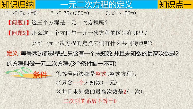 21.1.1  一元二次方程-2022-2023学年九年级数学上册教学课件（人教版）第6页