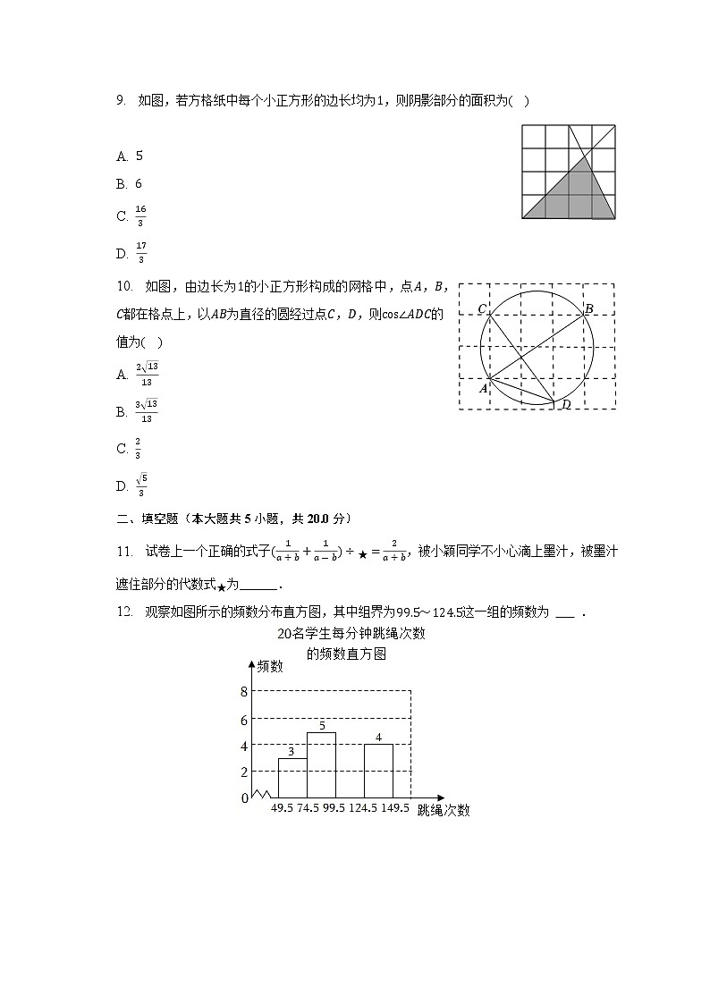 2023年山东省淄博市博山区中考数学一模试卷（含答案）02