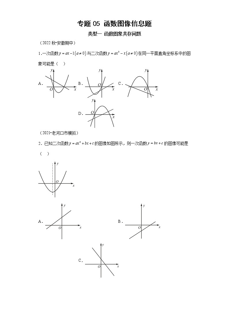 专题05 函数图像信息题试卷01