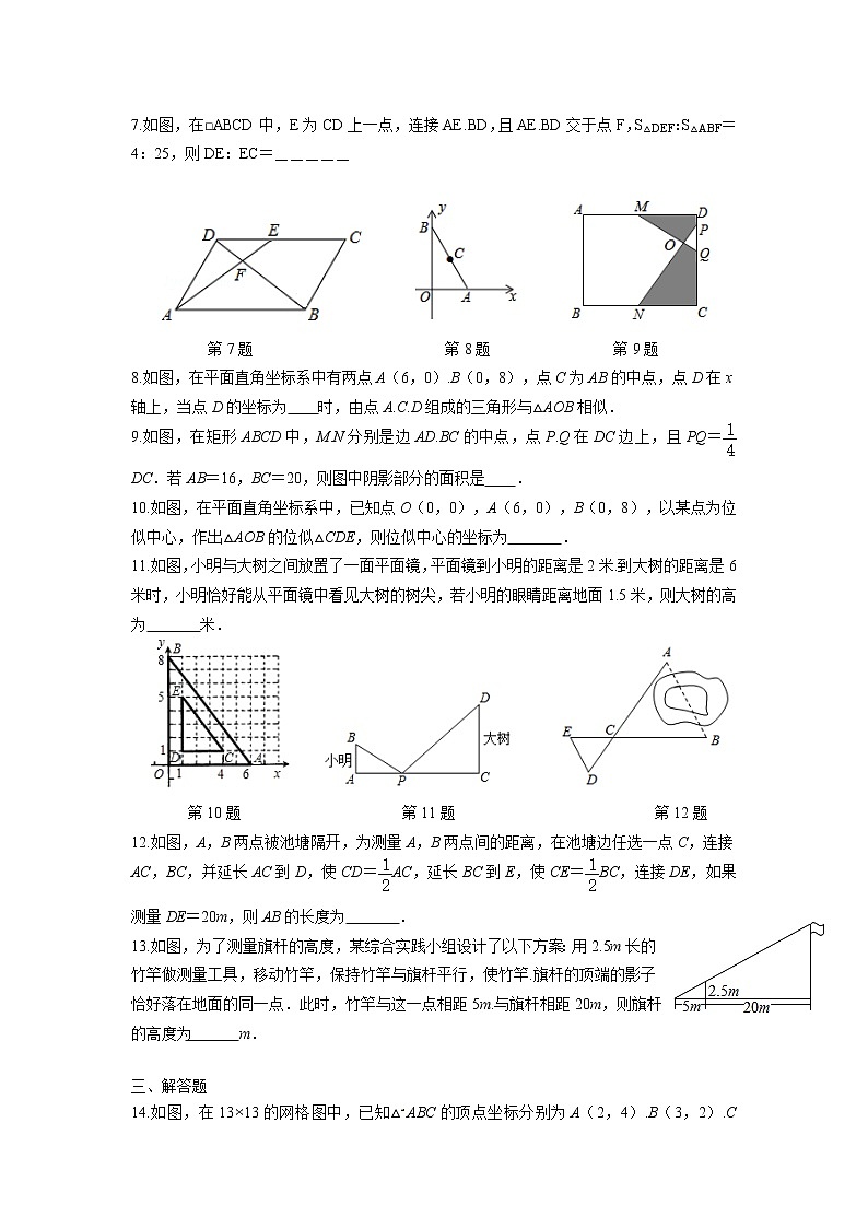 2023年中考苏科版数学一轮复习专题练习-图形的相似第2页
