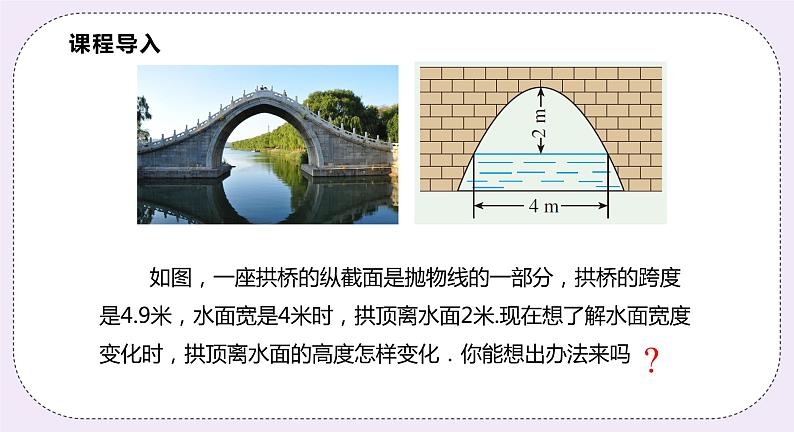 21.4.2《利用二次函数解决桥梁建筑等问题》 课件PPT沪科版数学九上04