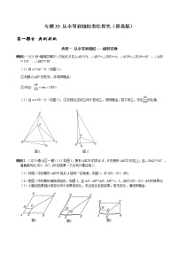 专题33 从全等到相似类比探究-2023年中考数学二轮复习核心考点专题提优拓展训练