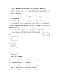 2023年海南省临高县新盈中学中考数学一模试卷（含答案）