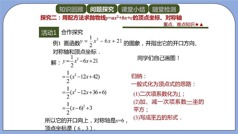 人教版（五四学制）九上数学 28.1.4 二次函数y＝ax^2＋bx＋c的图象和性质第1课时 课件+教案07