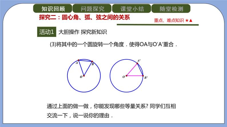 人教版（五四学制）九上数学 31.1.3 弧、弦、圆心角 课件+教案07