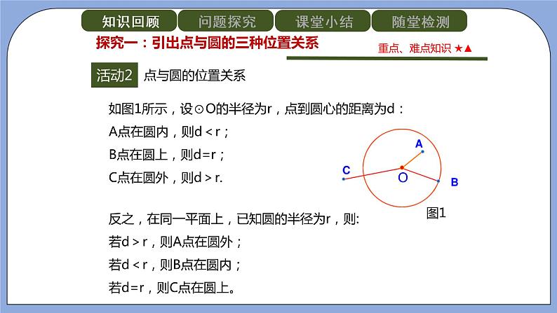 人教版（五四学制）九上数学 31.2.1 点和圆的位置关系 课件+教案04