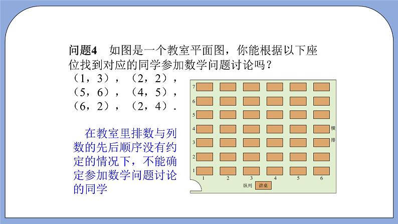 人教版（五四学制）七上数学 14.1.1 有序数对 课件+教案06