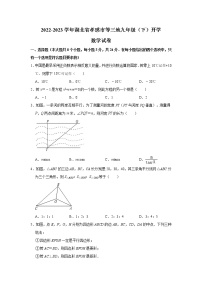 湖北省孝感市等三地2023届九年级下学期开学考试数学试卷(含解析)