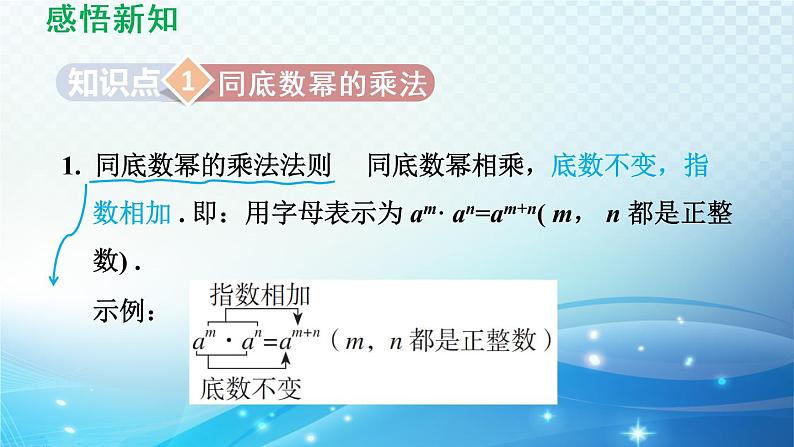 8.1.1 同底数幂的乘法、幂的乘方与积的乘方 沪科版七年级数学下册导学课件第3页