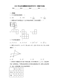 2023年山东省聊城东昌府区中考一模数学试题（含答案）