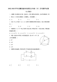 2022-2023学年安徽省宿州市萧县九年级（下）月考数学试卷（3月份）(含解析）