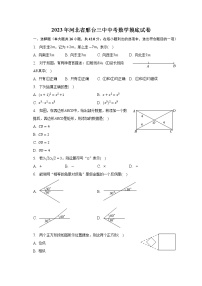 河北省邢台市第三中学2022-2023学年九年级下学期摸底考试数学试卷（含答案）