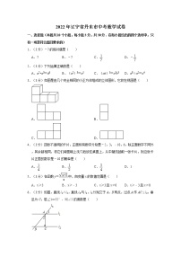 2022年辽宁省丹东市中考数学试卷【含答案】