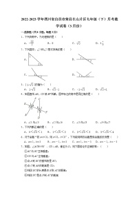 四川省自贡市荣县长山片区2022-2023学年下学期七年级月考数学试卷（3月份）