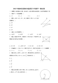 2023年陕西省渭南市临渭区中考数学一模试卷(含解析）