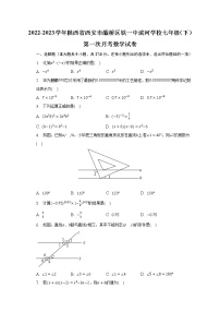 2022-2023学年陕西省西安市灞桥区铁一中滨河学校七年级（下）第一次月考数学试卷(含解析）