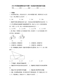 2023年河南省郑州市中考第一次适应性测试数学试题