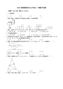 2023年广东省珠海市香洲区桃园拱北五中、前山中学一模数学试题（含答案）