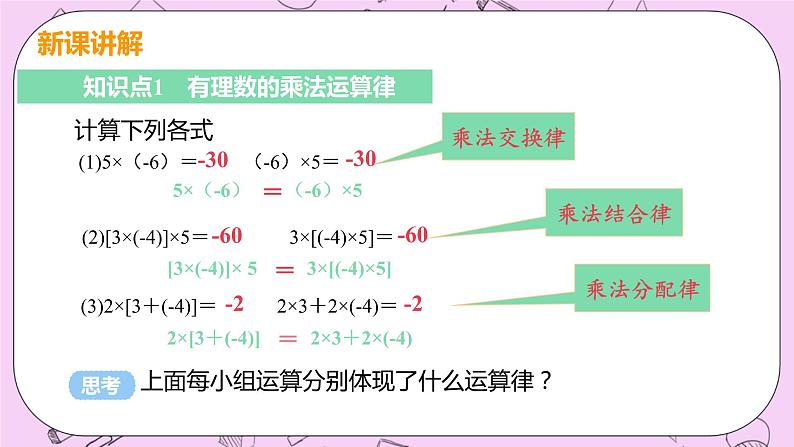 人教版七年级数学上册 第1章 有理数 1.4 有理数的乘除法 1.4.1 课时3 有理数乘法的运算法则 课件05