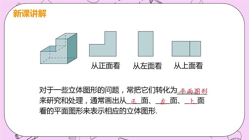 人教版七年级数学上册 第4章 几何图形初步 4.1 几何图形 4.1.1 课时2 从不同方向看物体及立体图形的展开图与折叠 课件07