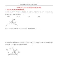 2022春·名校八下第一学月段优秀作业数学压轴汇编-习题册四——青一