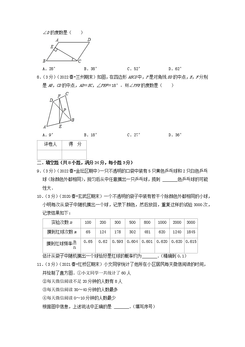 淮安卷——【江苏省专用】2022-2023学年苏科版数学八年级下册期中模拟检测卷（原卷版+解析版）02