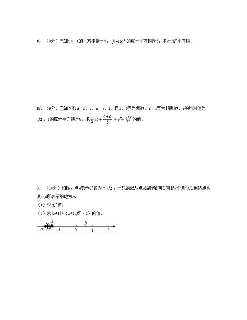 第六章 实数【单元测试卷】（原卷版）第3页