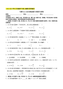 专题11.1反比例函数专项提升训练- 2022-2023学年八年级数学下册  必刷题【苏科版】