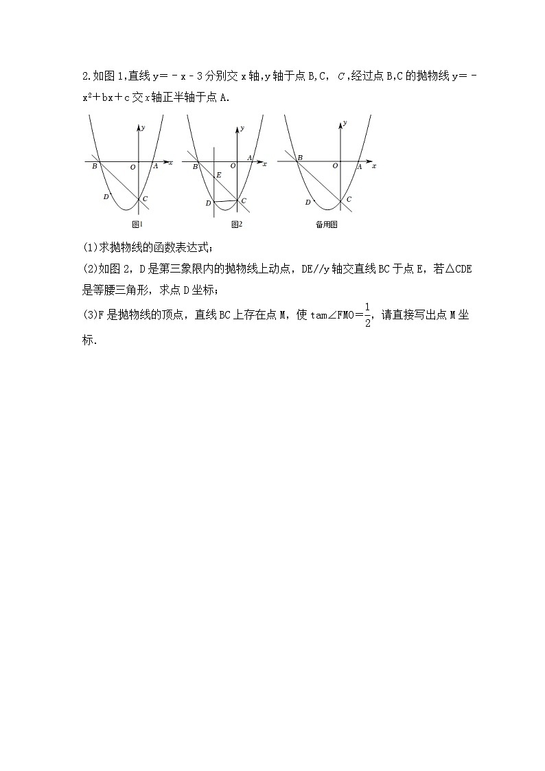 2023年中考数学二轮复习《压轴题-三角函数综合问题》强化练习(含答案)第2页