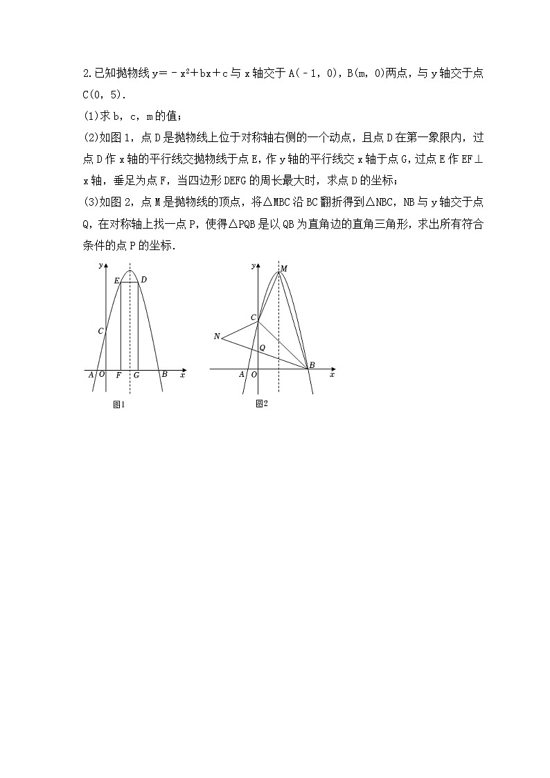 2023年中考数学二轮复习《压轴题-直角三角形问题》强化练习(含答案)第2页