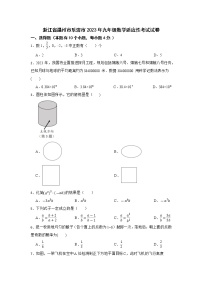 浙江省温州市乐清市2023年九年级数学适应性考试试卷（含答案）