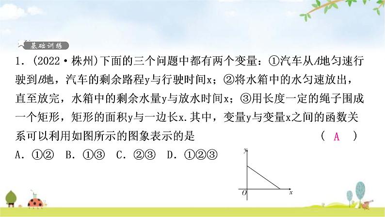 中考数学复习第三章函数第三节一次函数的实际应用作业课件第2页