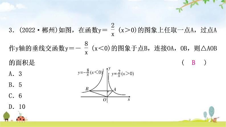 中考数学复习第三章函数第五节反比例函数的综合题作业课件第4页