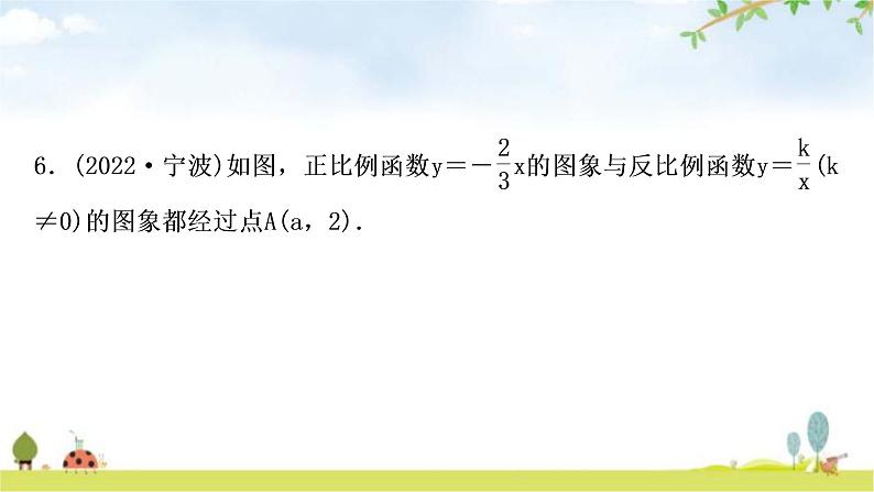 中考数学复习第三章函数第五节反比例函数的综合题作业课件第6页