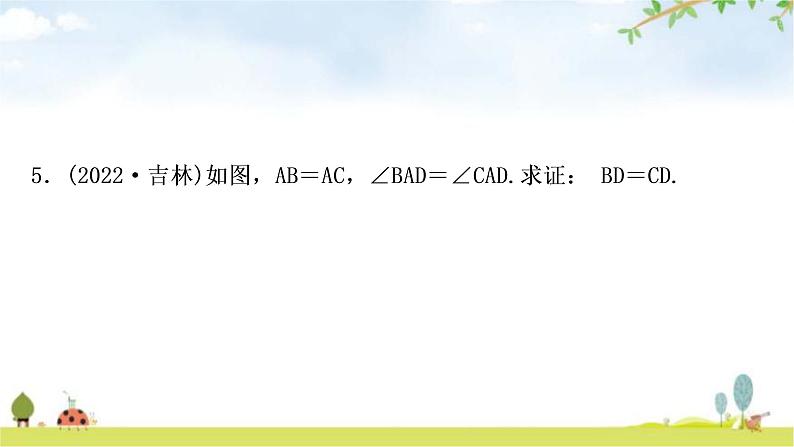 中考数学复习第四章三角形第四节全等三角形作业课件第6页