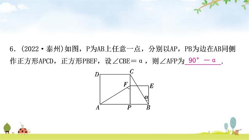 中考数学复习第五章四边形第四节正方形作业课件07