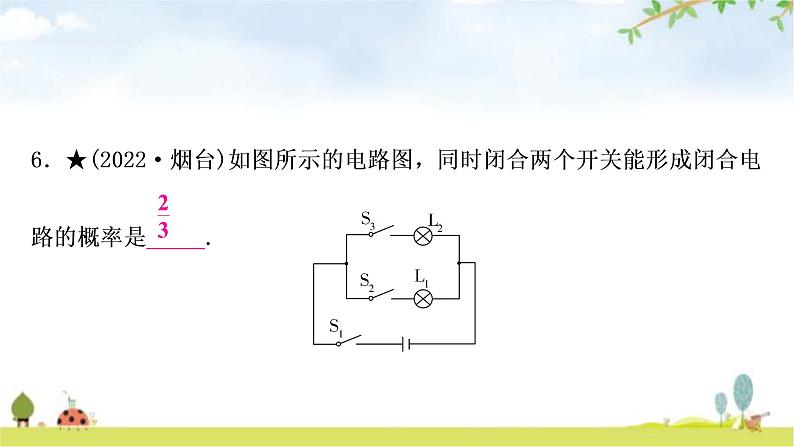 中考数学复习第八章统计与概率第二节概率作业课件07