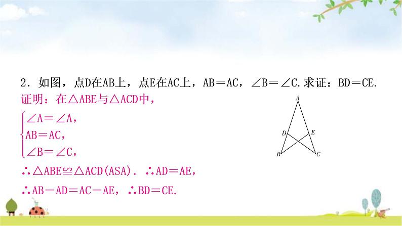 中考数学复习第四章三角形方法技巧突破(四) 全等三角形之六大模型教学课件07