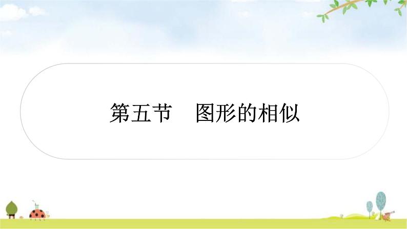 中考数学复习第四章三角形第五节图形的相似教学课件第1页