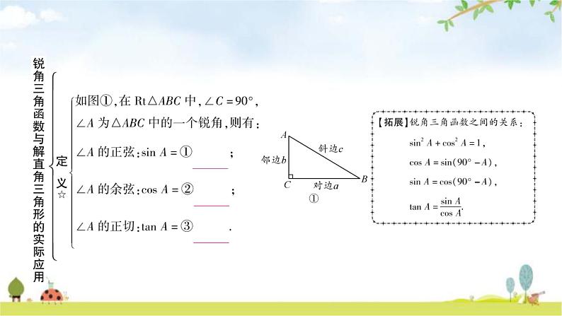 中考数学复习第四章三角形第六节锐角三角函数与解直角三角形的实际应用教学课件第3页