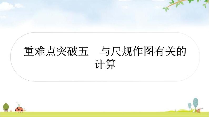 中考数学复习重难点突破五与尺规作图有关的计算教学课件第1页