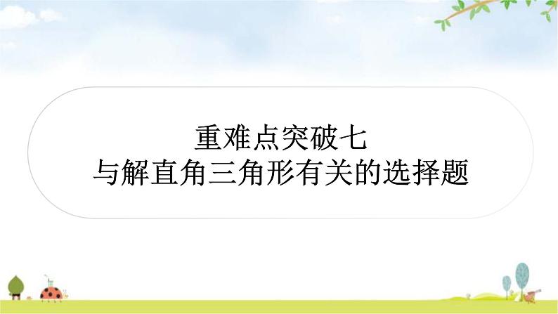 中考数学复习重难点突破七多结论选填题教学课件01