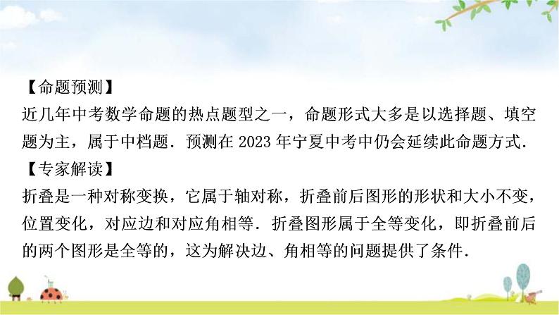 中考数学复习重难点突破八与图形变换有关的选填题类型一折叠问题教学课件02