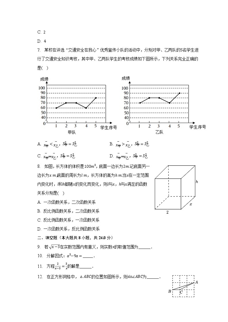 2023年北京师大二附中西城实验学校中考数学模拟试卷（3月份）（含解析）第2页