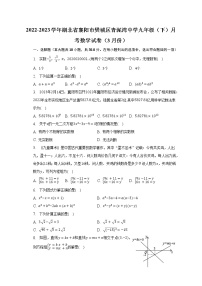 2022-2023学年湖北省襄阳市樊城区青泥湾中学九年级（下）月考数学试卷（3月份）（含解析）