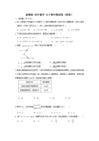 浙教版 数学 七下 期中测试卷（困难）