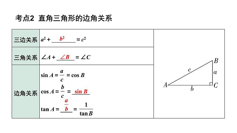 2023年中考数学一轮复习课件： 锐角三角函数及其应用第5页