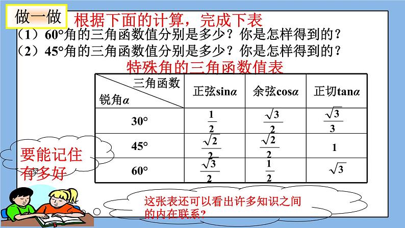 北京课改版 数学九年级上册  20.2 30°，45°，60°角的三角函数值 课件04